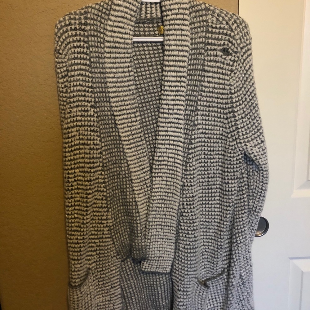 Long white/ green cardigan